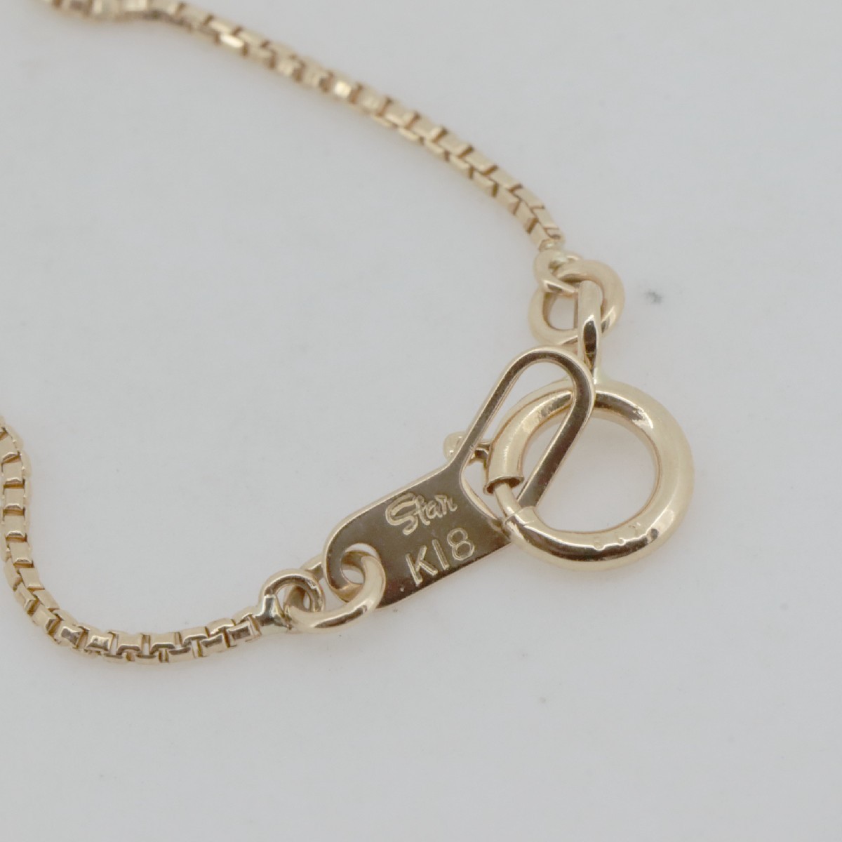 Star Jewelry Diamond Necklace 0.09ct 18K Yellow Gold