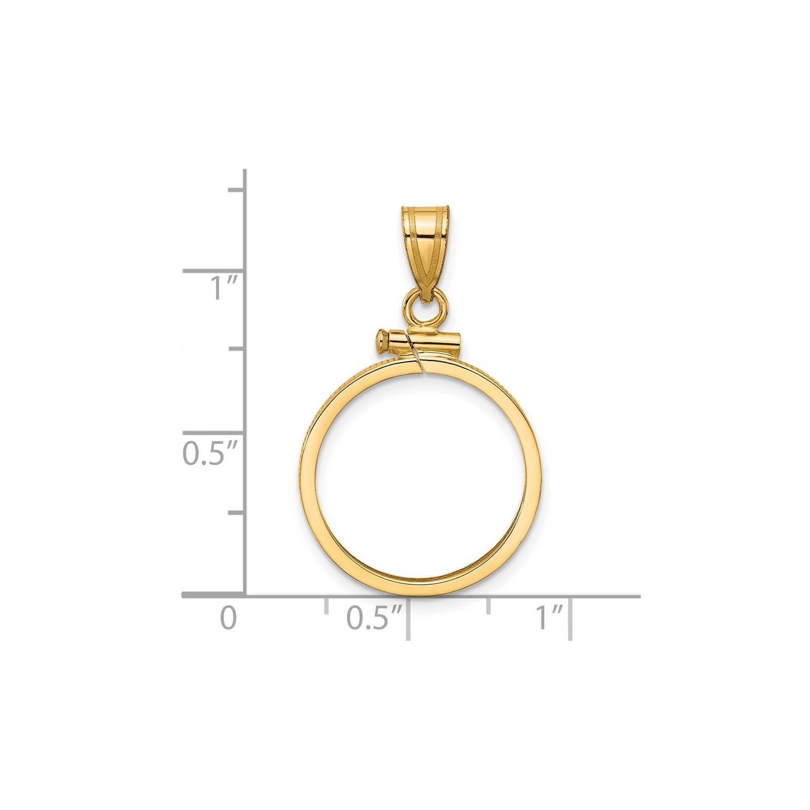 $2.50 Indian Head Quarter Eagle Coin Bezel 18mm Screw Top 14k Yellow Gold