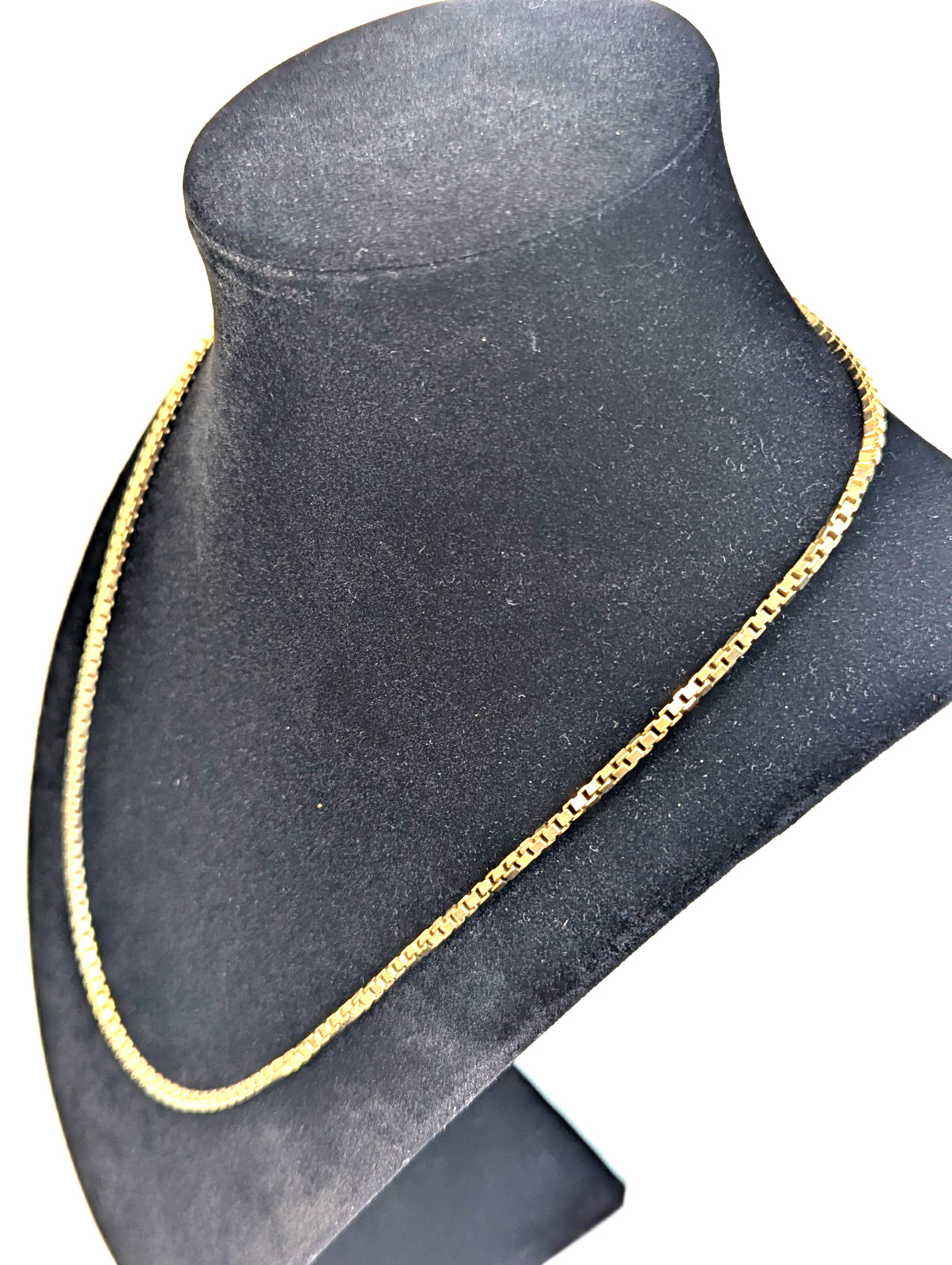 Vintage 14K SOLID Yellow Gold Box Chain Necklace 20″ HEAVY Gift FREE Shipping