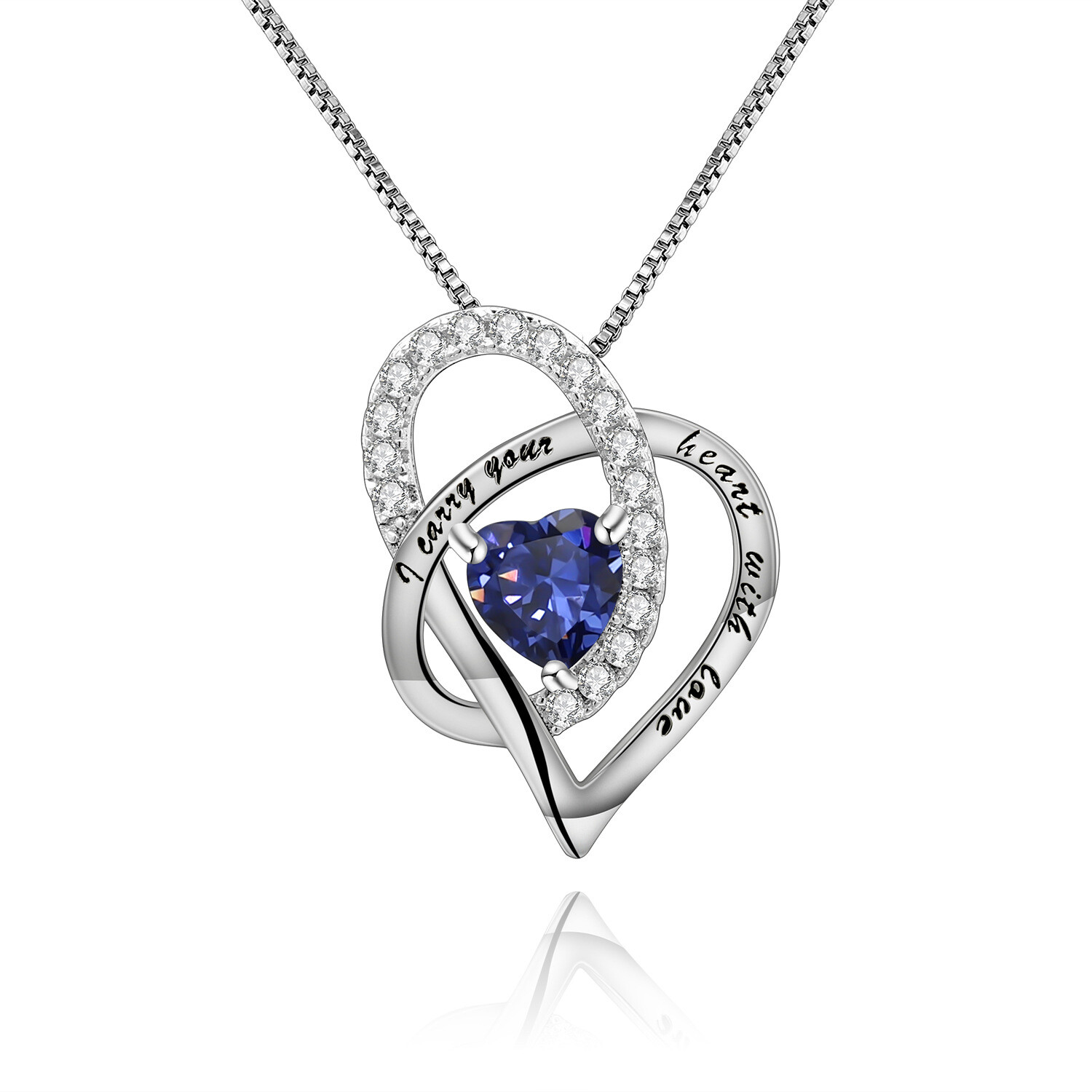 Birthstone Necklace for Mom Women Sterling Sliver 925 Mothers June May December