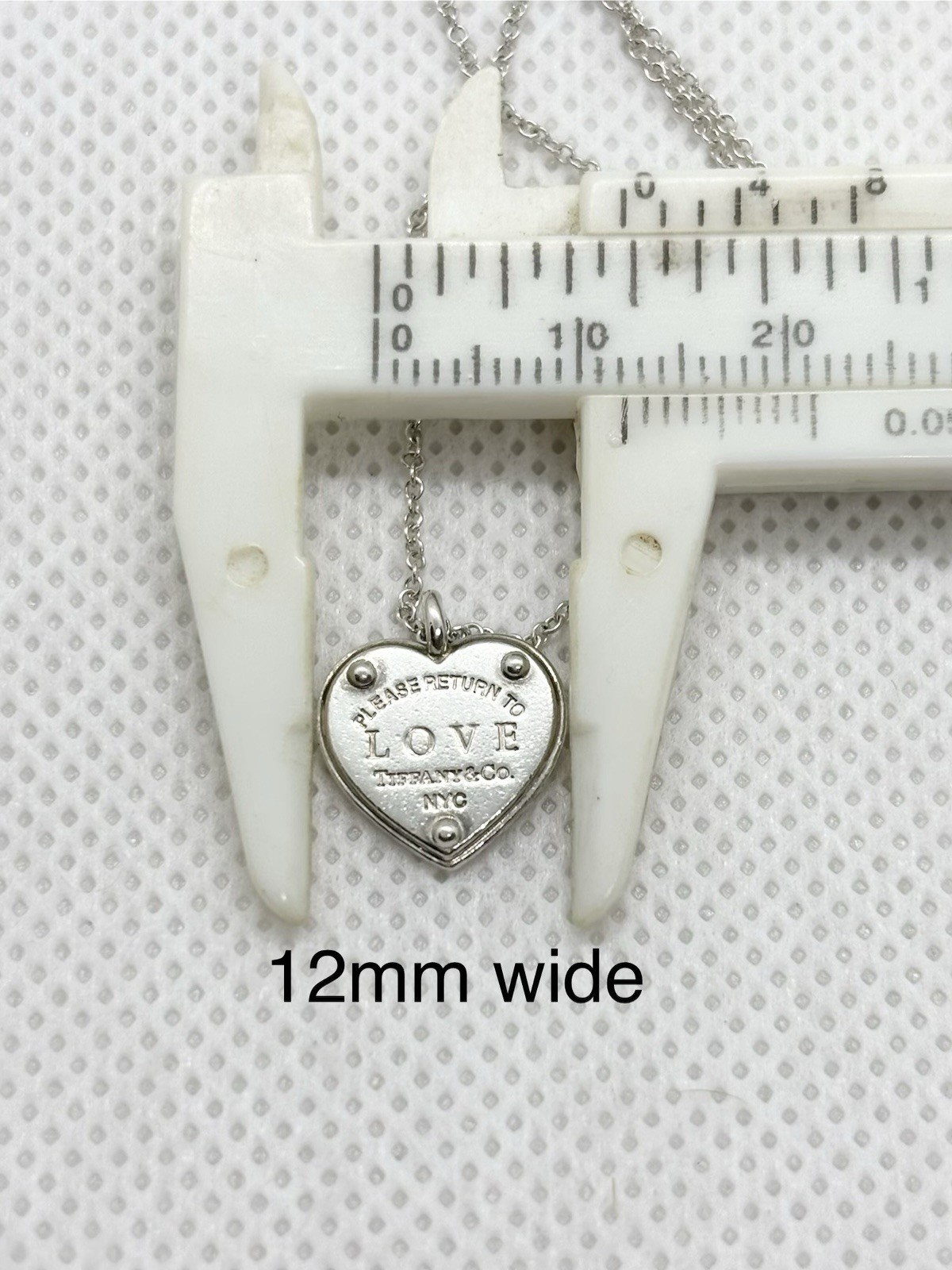 Tiffany & Co 925 Silver Return To Love Heart & Key Pendant Necklace 16+2” 3.84g