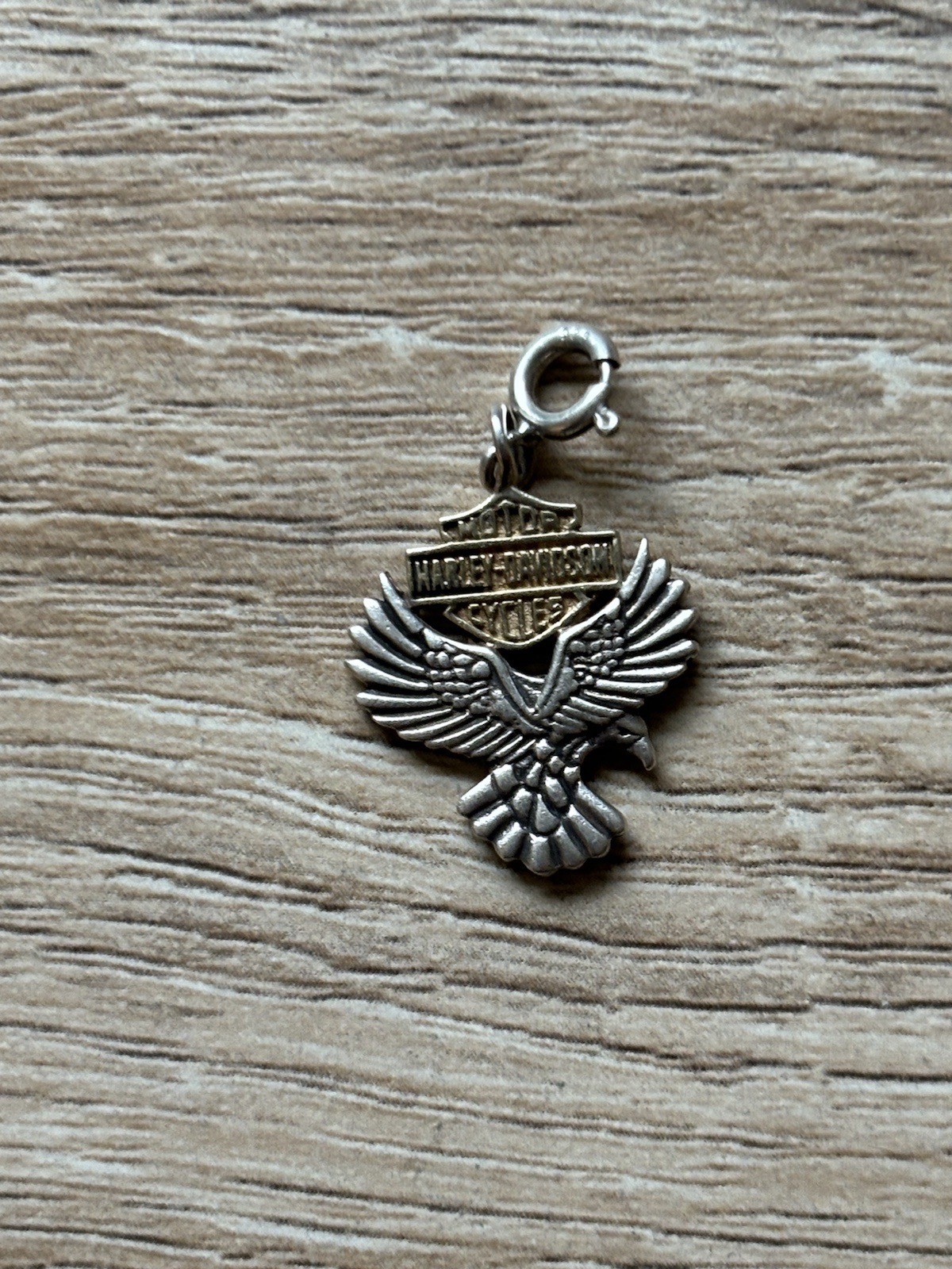 Harley Davidson Sterling Silver Charm Eagle W/ Classic Bar & Shield (MOD)