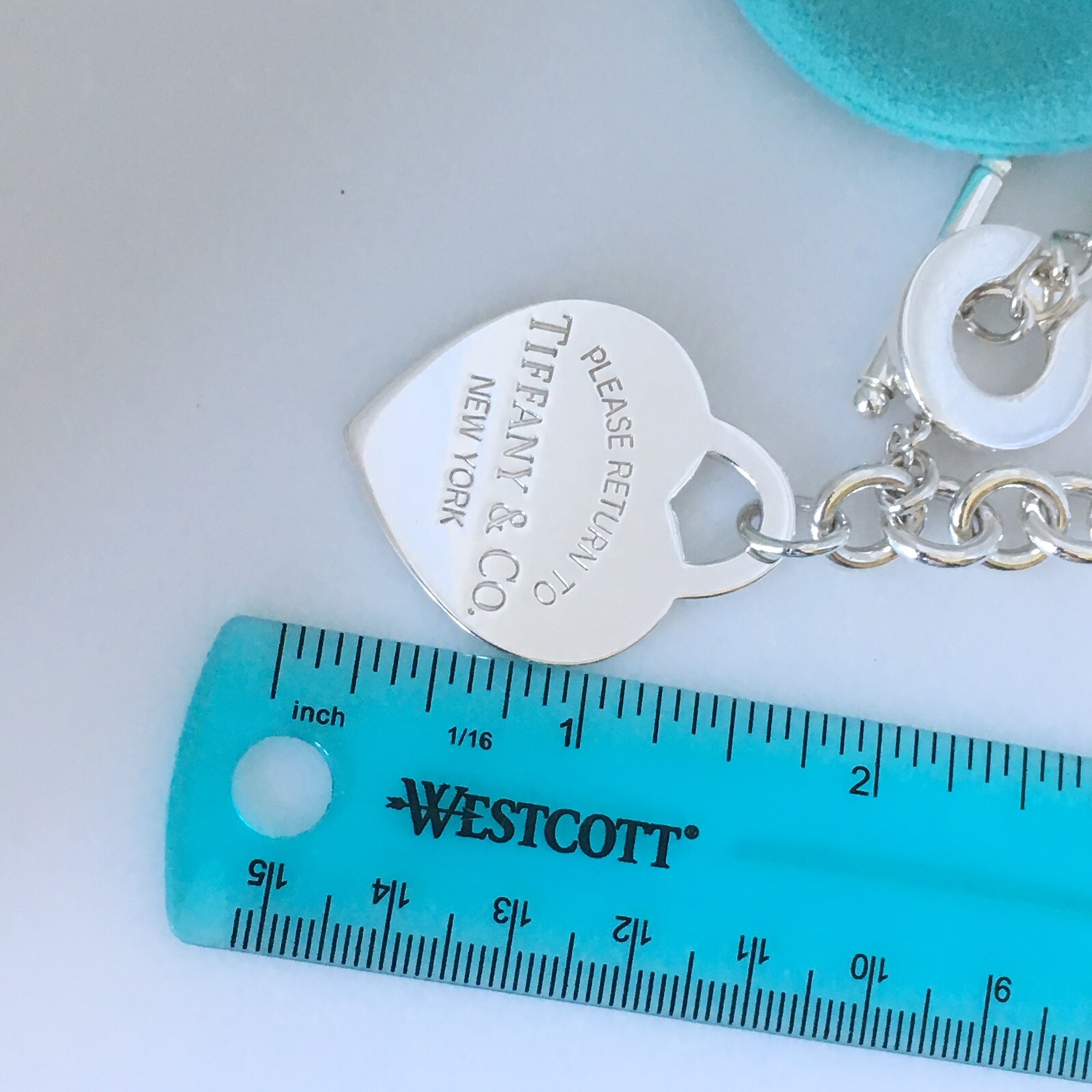 18″ RARE Return to Tiffany & Co Extra Large Jumbo Heart Tag Toggle Necklace
