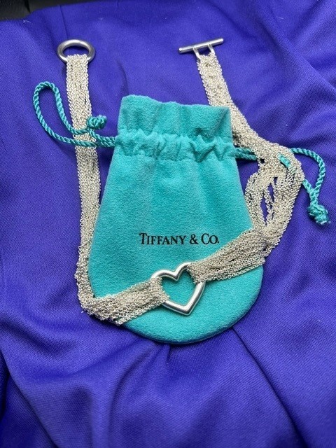 Tiffany & Co Retired Sterling SilverHeart Multi Strand Necklace and Bracelet
