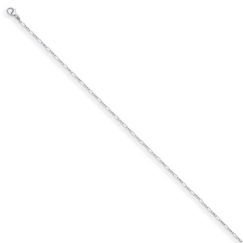 2.4mm Platinum PT950 Diamond Cut Long Short Cable Chain Necklace 16″ 18″ 20″ 24″