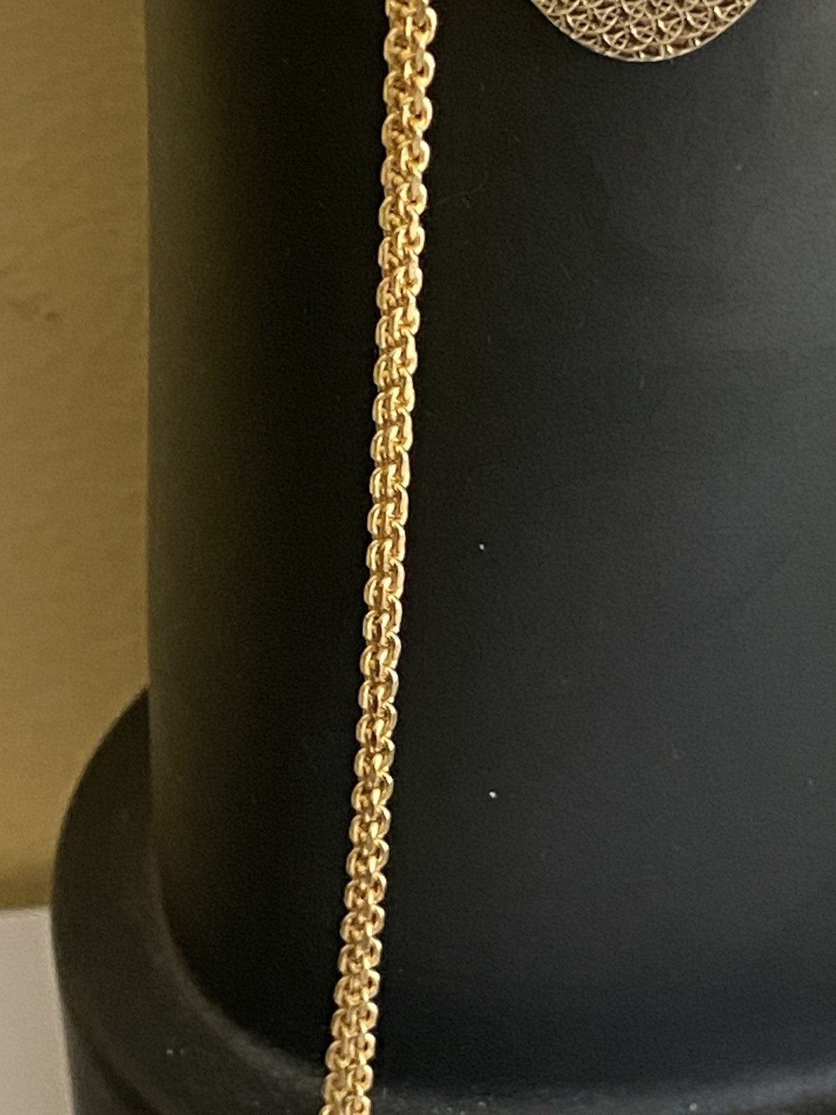 Yellow Gold Gilt Sterling Silver Pull Through Adjust Pendant Necklace-70cm Long