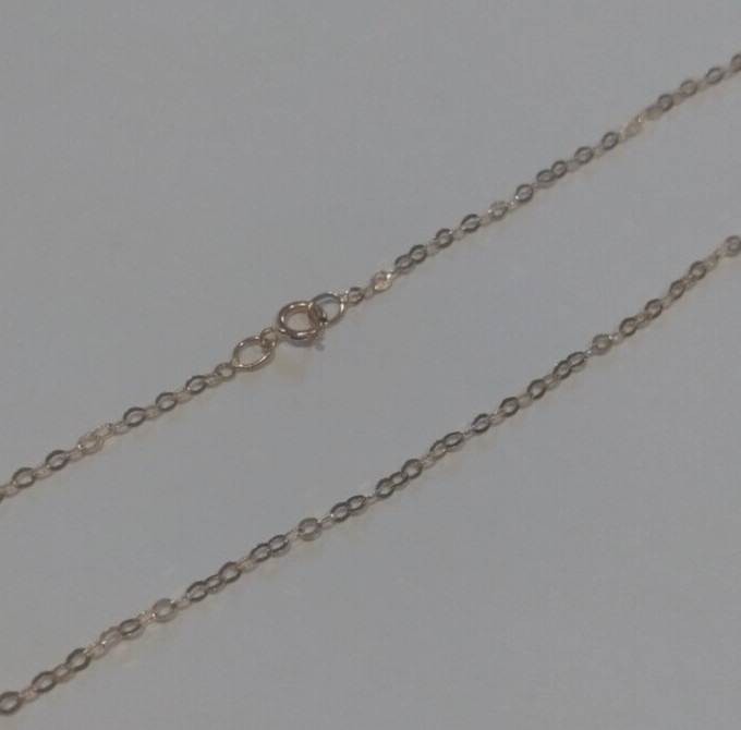 16″ 1.6mm 9ct Gold Oval Link Lightweight Trace Chain 0.86g