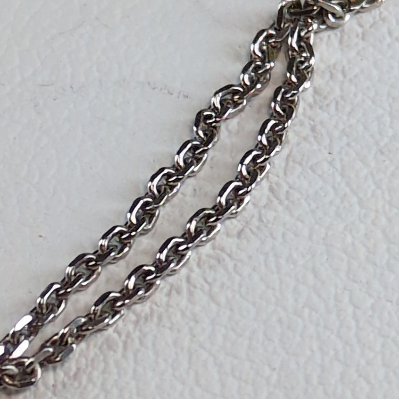 Vintage 925 Sterling Silver Double Strand Layered Cable Chain Necklace 17″ Italy