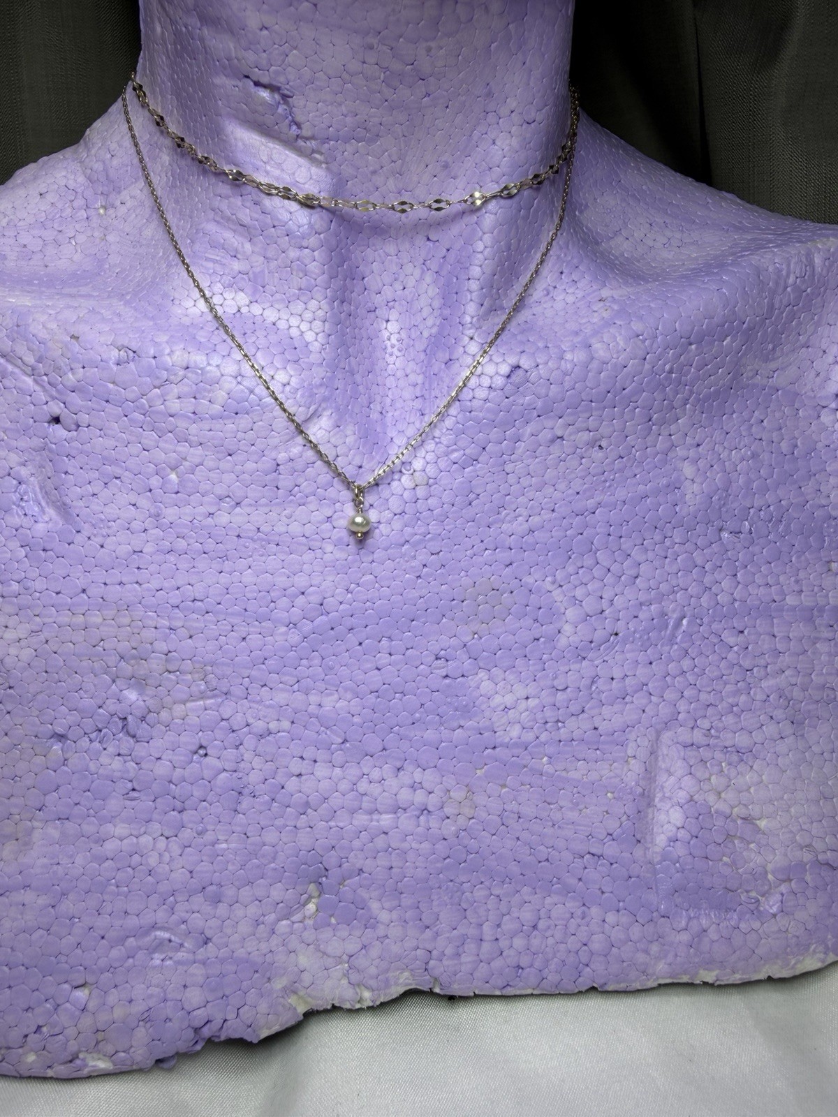 Elegant authentic Argento Vivo layered necklace crafted in 18KT gold over #06