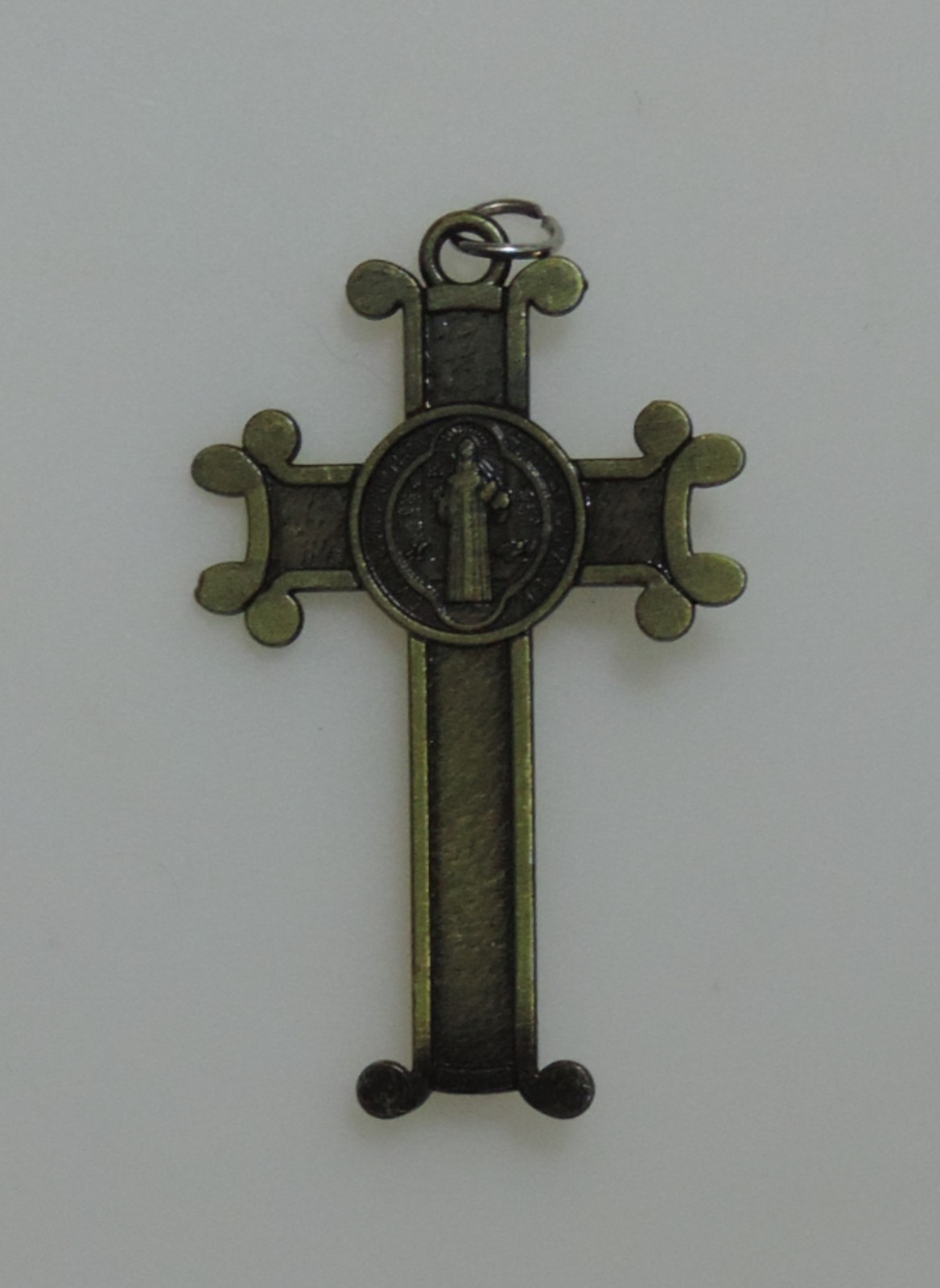 Saint Benedict Scroll Crucifix with a Stainless Steel Chain with/without Clasp