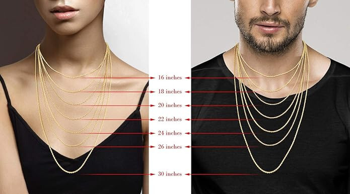 Rope Chain Braided Necklace Solid Gold Plated 2mm for Men Women 20″ Daily Wear
