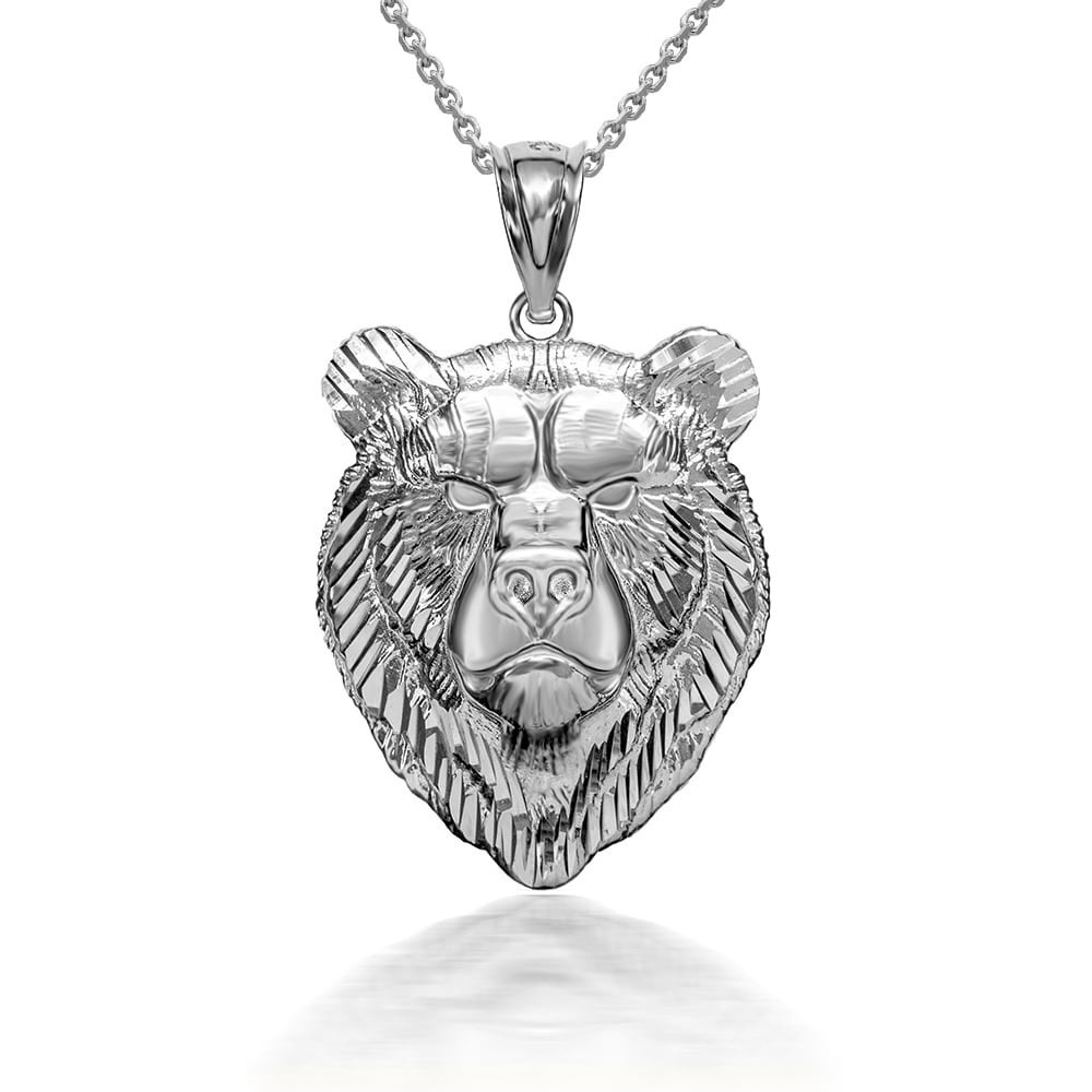 Gold Bear Pendant Necklace (Available in Yellow/Rose/White Gold)