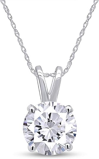 .50Ct VS2/I Diamond Solitaire Pendant Necklace 14k WhiteOr Yellow Gold Lab Grown