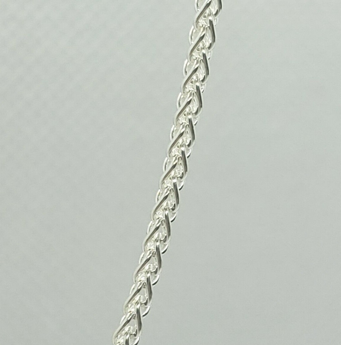 925 Sterling Silver Spiga Wheat Chain Necklace Bracelet 2.5mm Length 7″ to 30″