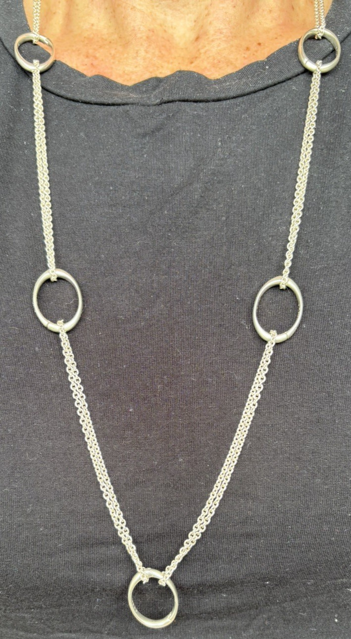 Chamilia 925 Sterling Silver Convertible Adjustable Layered Necklace 40g
