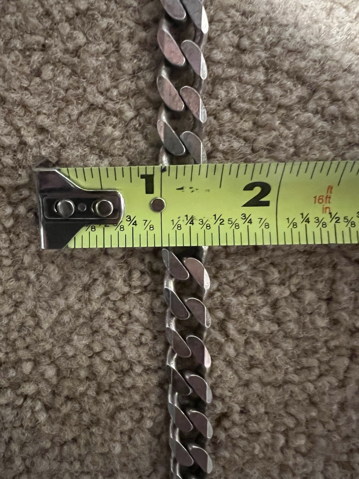 Vintage 24” ITALY .925 Sterling Silver Men’s Heavy Curb Cuban Links Chain 112 gr