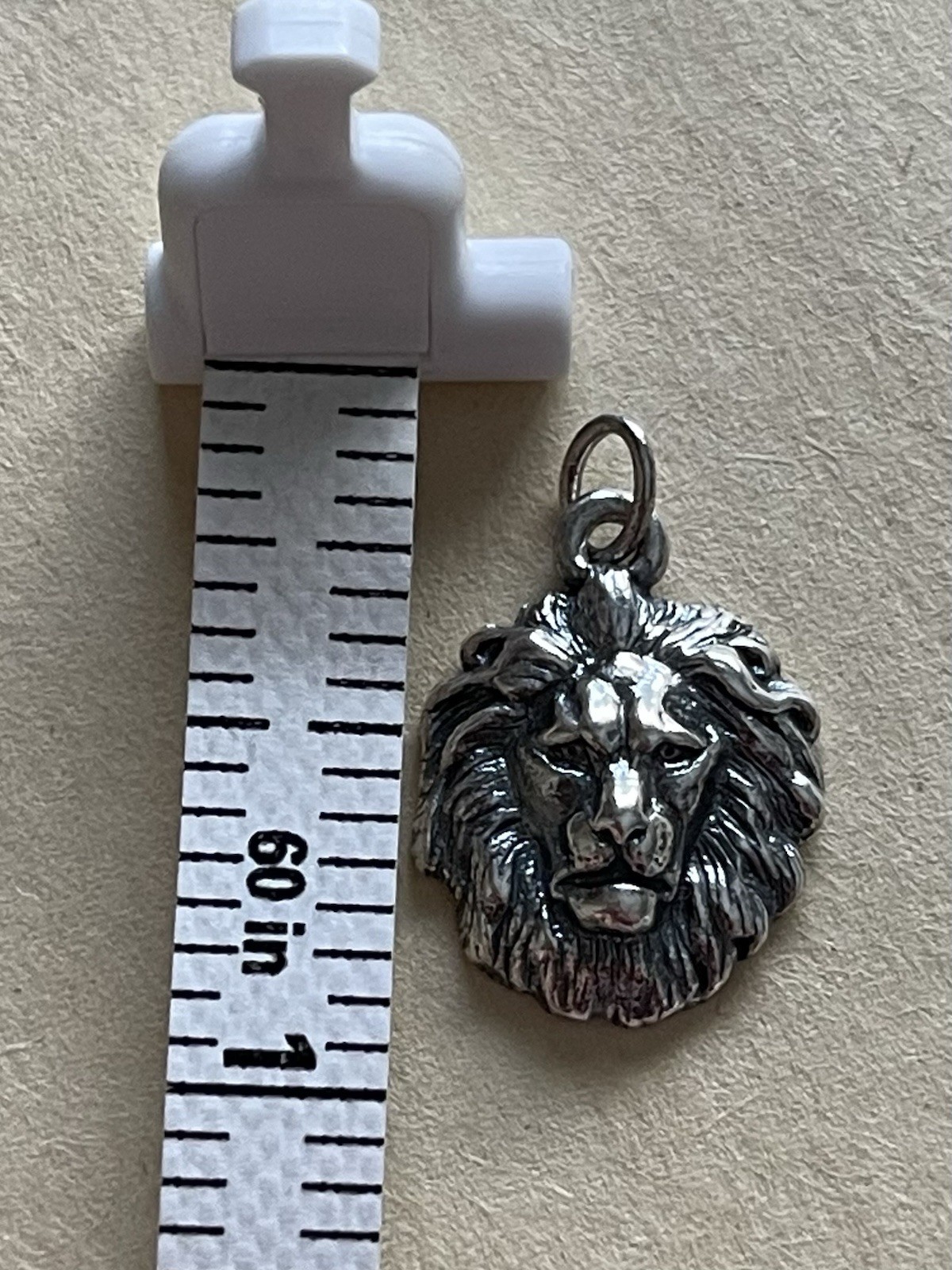 Retired James Avery Lions Head Charm Pendant ORIGINAL Uncut Loop Sterling Silver
