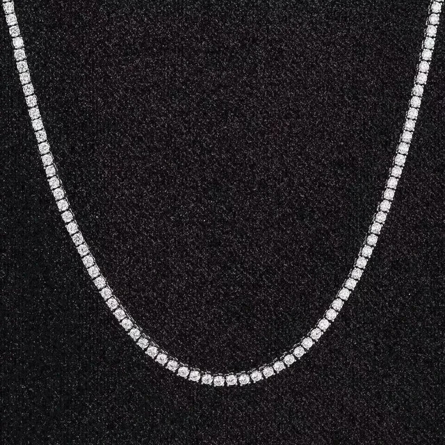 15CT Round Cut Lab Created Diamond Women’s Tennis Necklace 14K White Gold Plated