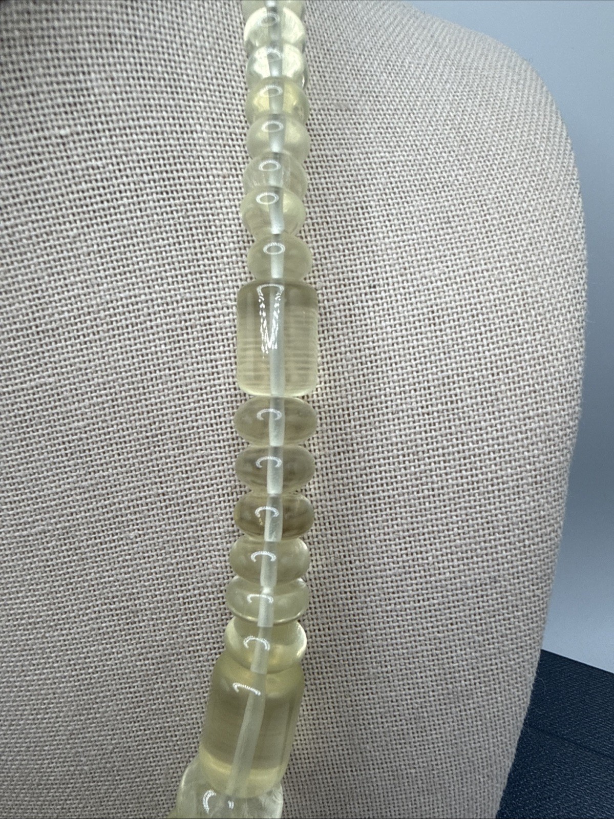 Jay King Natural Brazilian Lemon Citrine Graduated Bead Sterling Silver Necklace