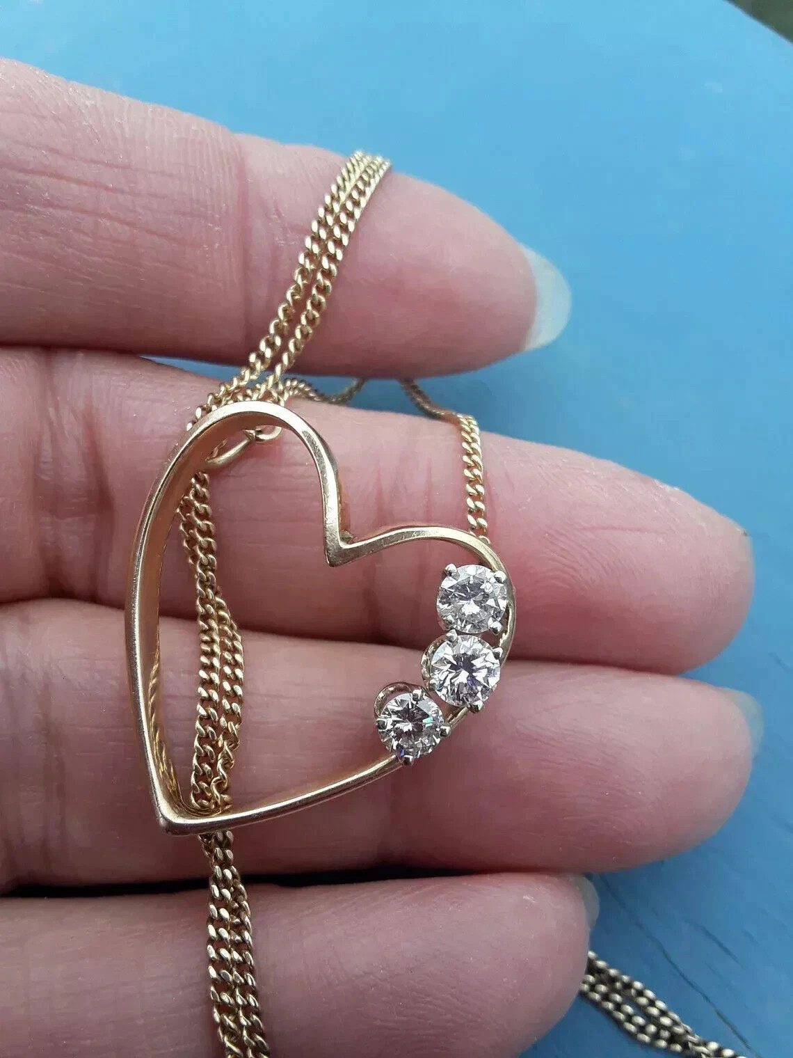 0.20Ct Round Cut Diamond Women’s Heart Pendant Free Chain 14K Yellow Gold Finish
