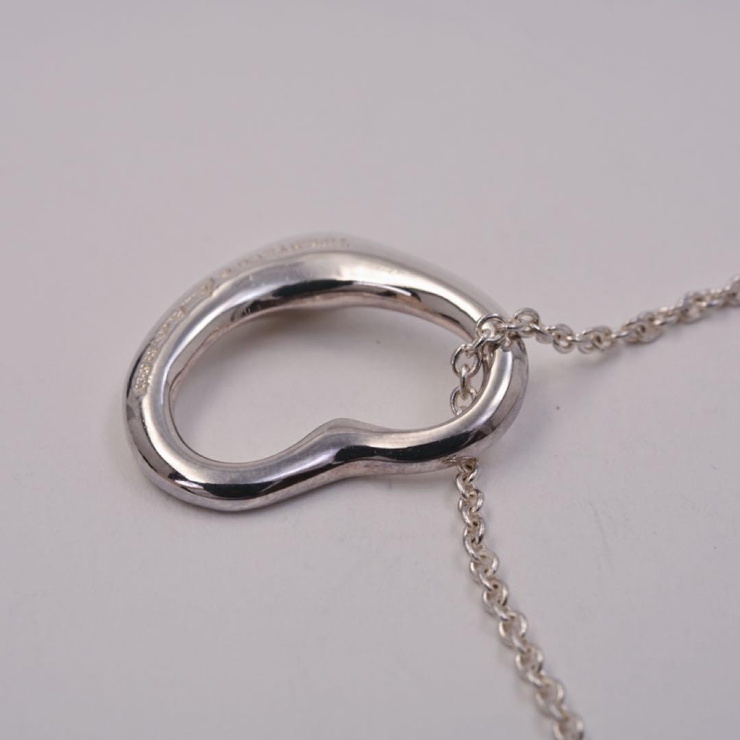 Tiffany & Co. Open Heart Necklace Silver 925 Women Used B Open Heart Design