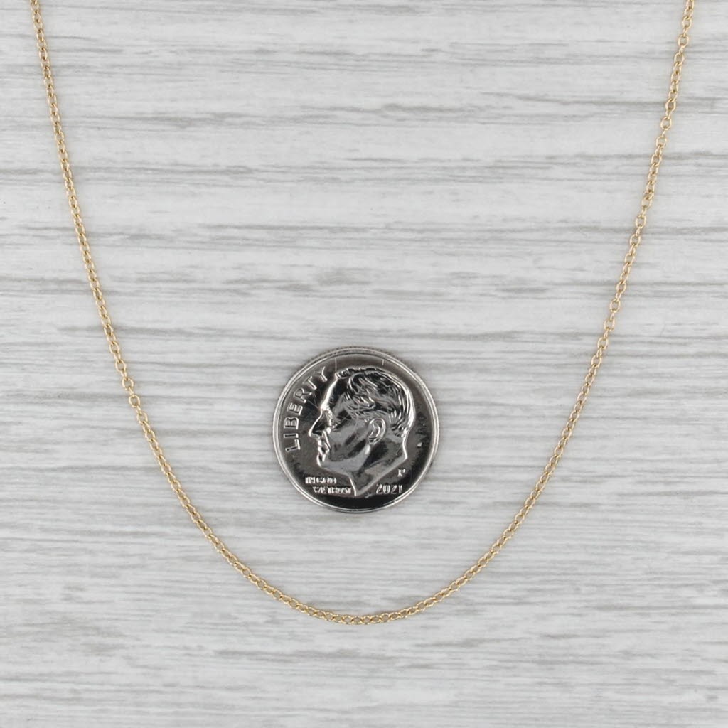 Cable Chain Necklace 14k Yellow Gold 16.25″ 1.2mm