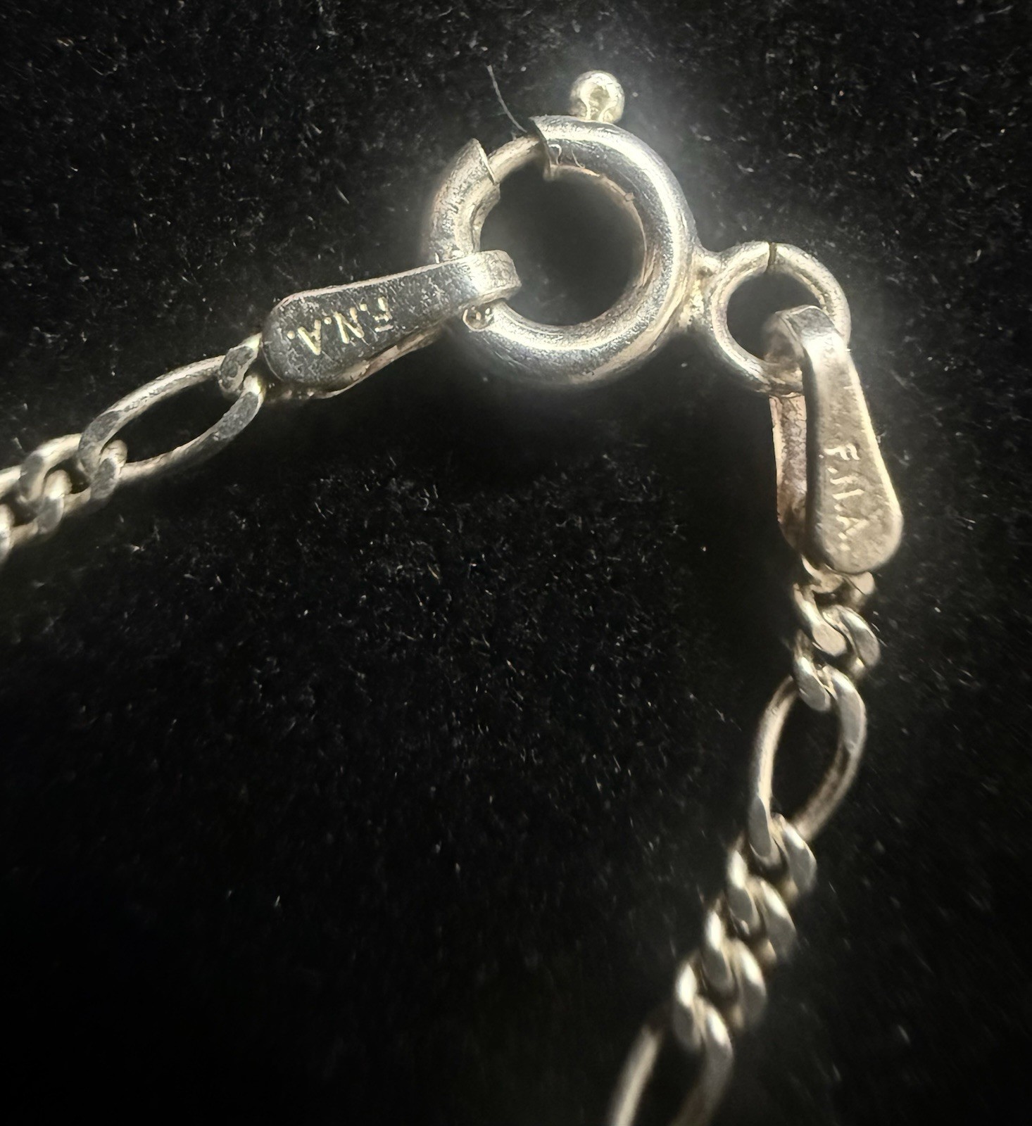 925/ Sterling Silver F.N.A. Vintage Estate Find Necklace