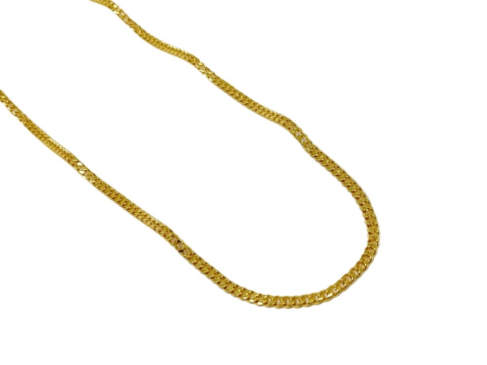 18K Yellow Gold 4mm Solid Curb Miami Cuban Chain Link Mens Womens Necklace 20″