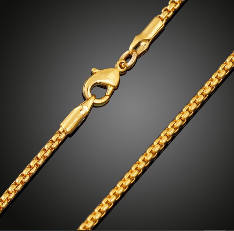 Me &Women’s 18K Yellow Gold Filled Tarnish-Free 20″ 2mm Round Box Chain Necklace