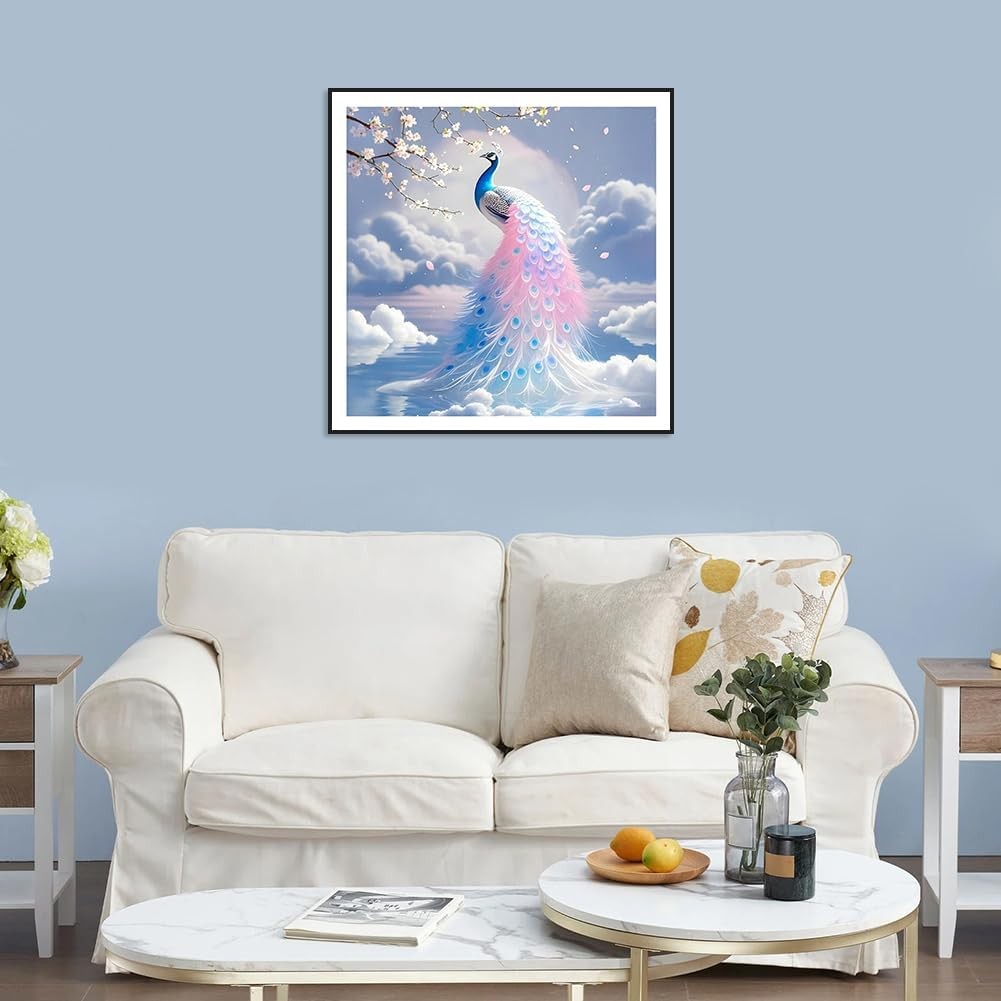 AMORARS Peacock Diamond Art Kits for Adults, 5D Painting for…