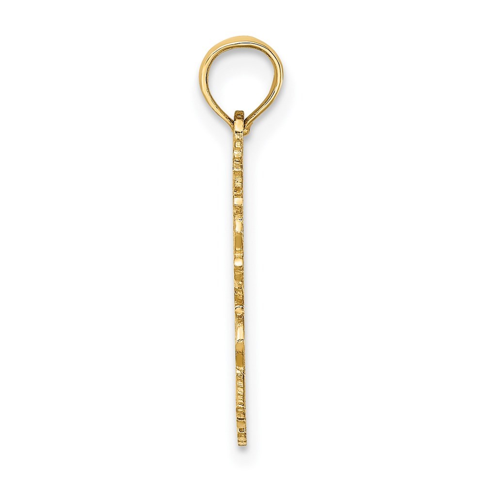 14k Yellow Gold 100% GEMINI Zodiac Charm Pendant 0.56gm L-0.78 in,W-0.47 in