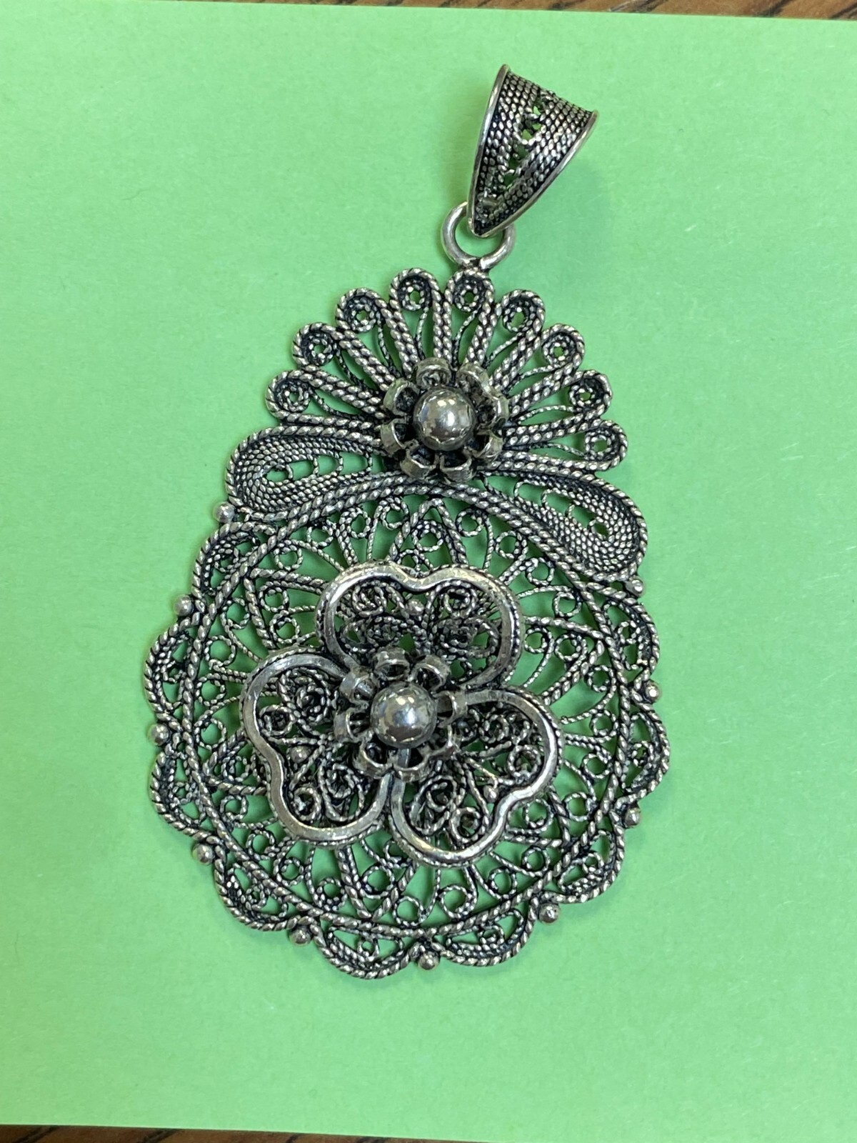 Signed TURKEY Vintage Pendant 925 STERLING SILVER PRELOVED!