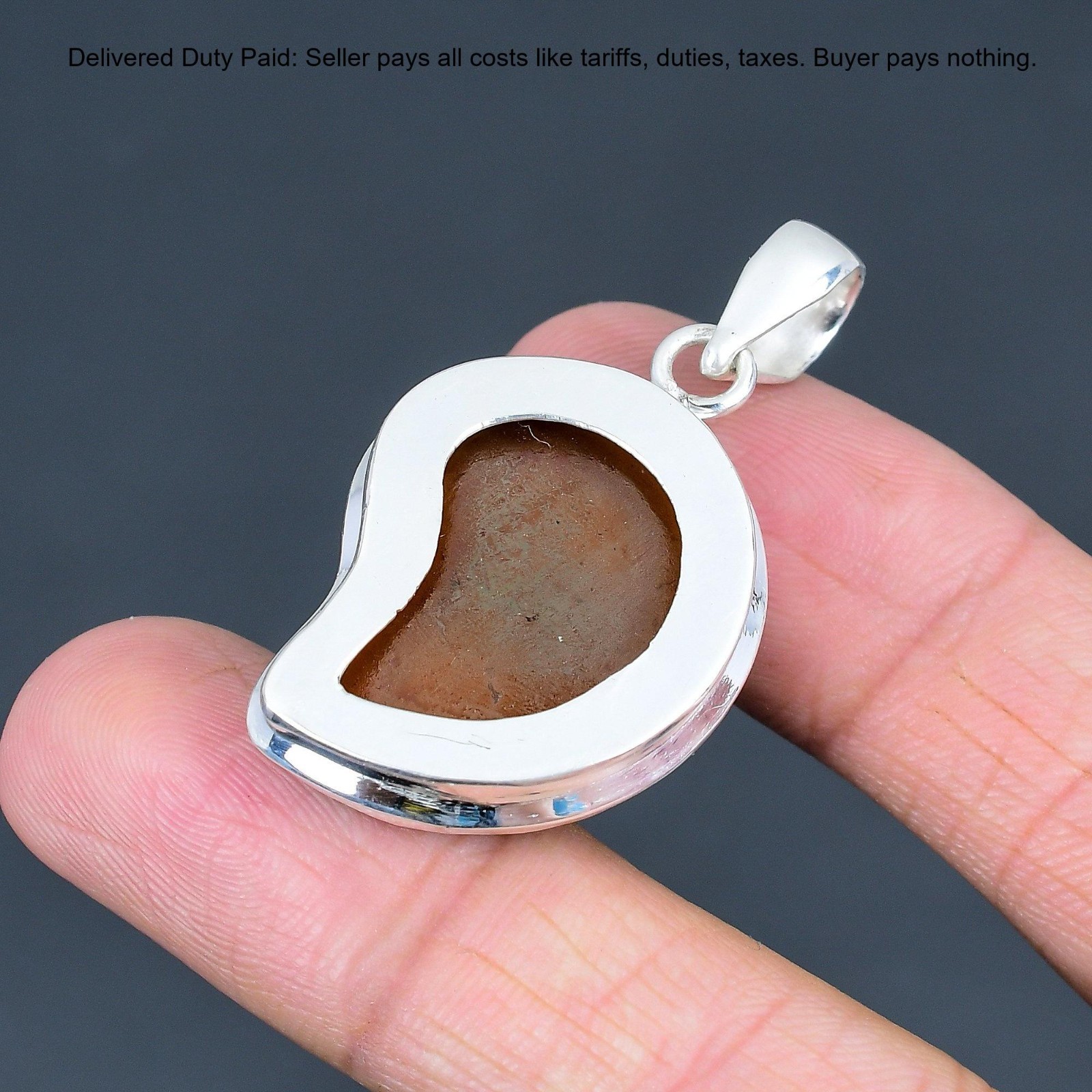 Natural Abalone Shell In Ammonite Doublet Opal Sterling Silver Pendant Jewelry