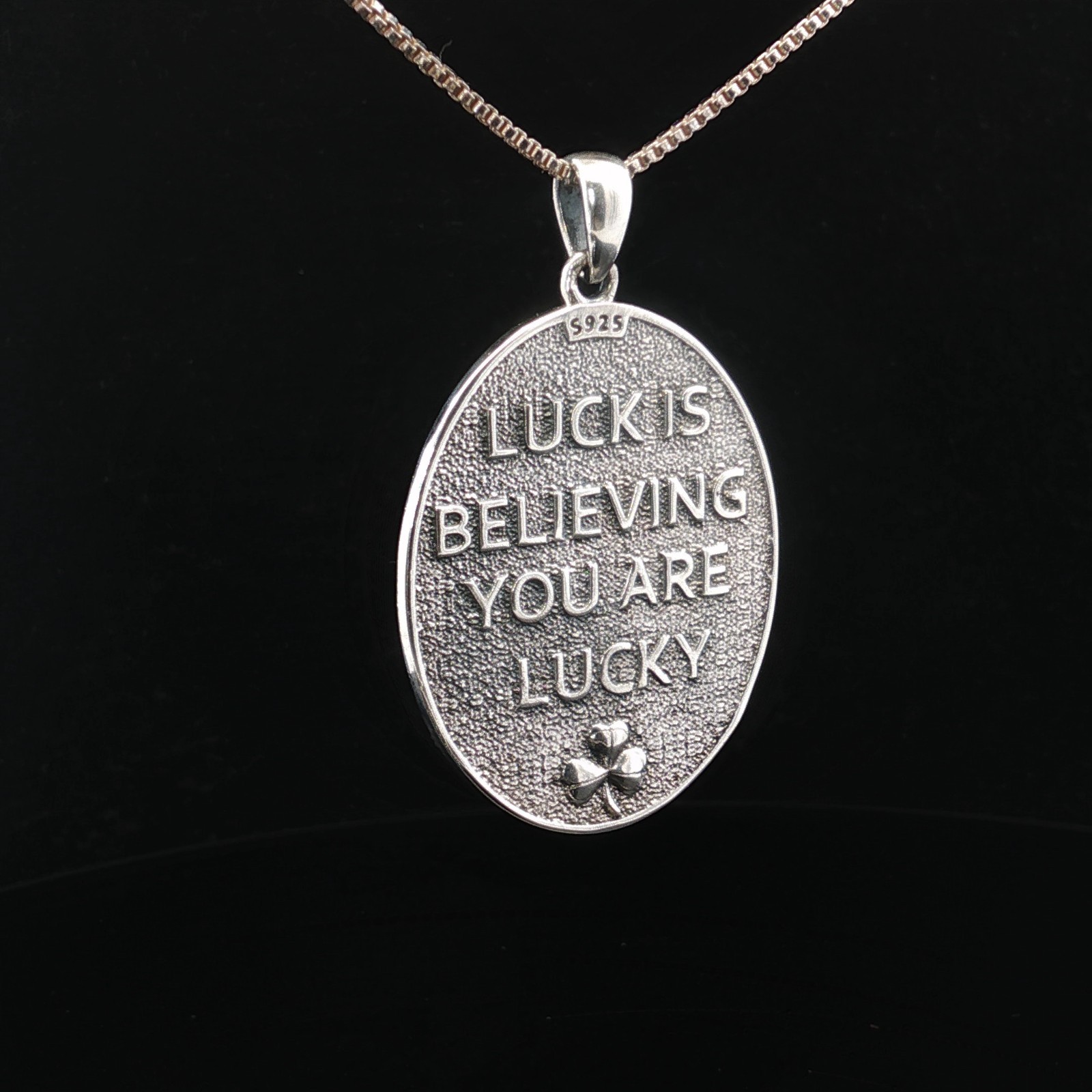 Sterling Silver Two-Sided Saint Patrick Necklace