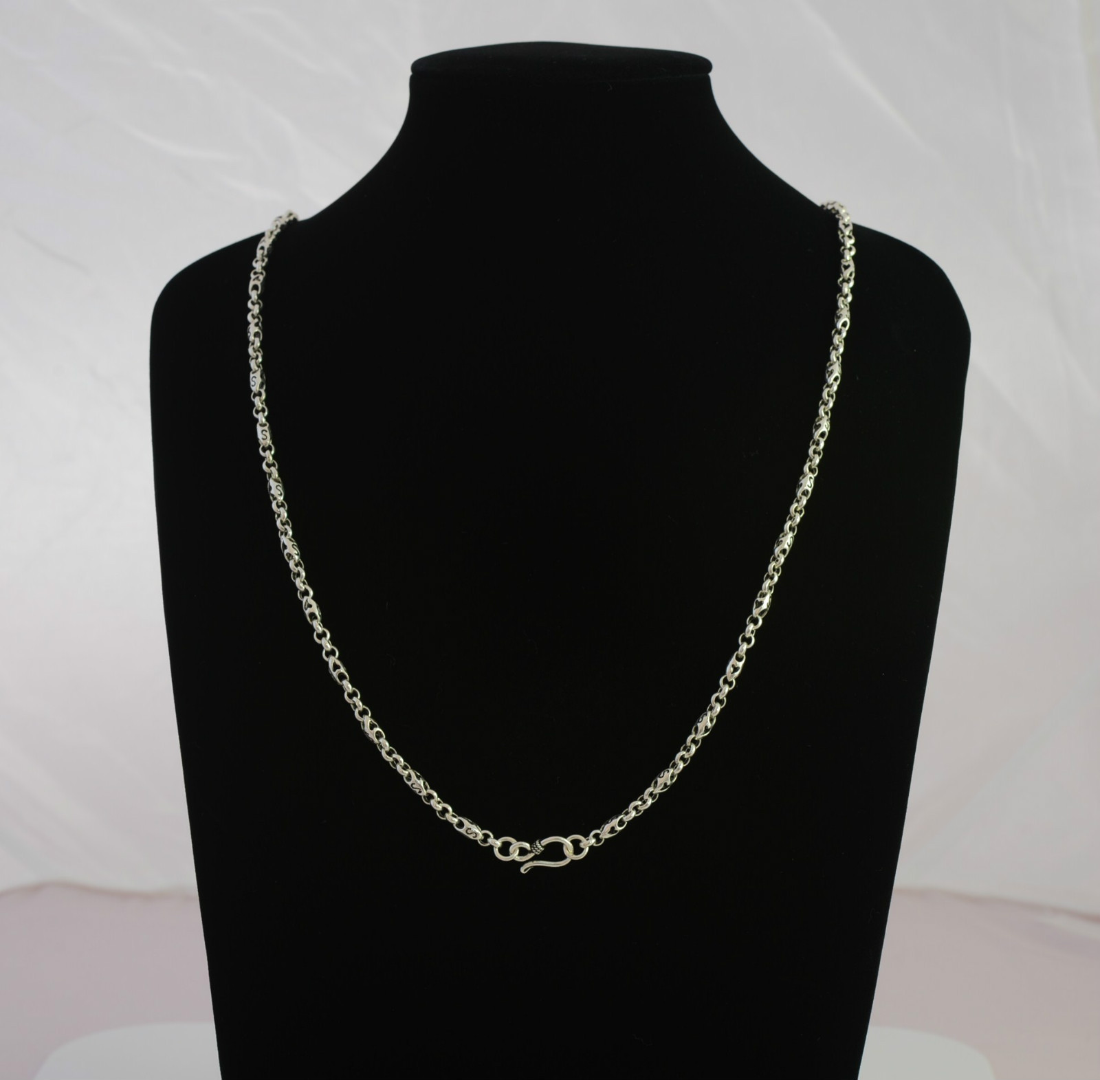 S925 Fine Sterling Silver Necklace Chain 4mm / 27″ / 22.2g USA seller