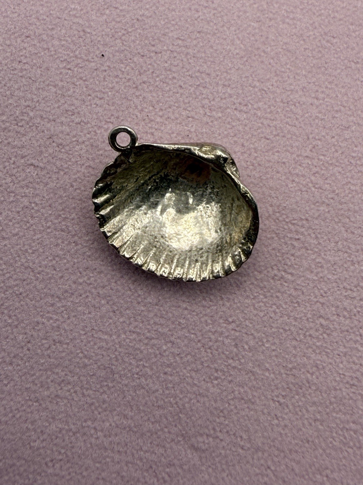 Sterling Silver Clam Beach Ocean Shell Pendant Charm 1.9g