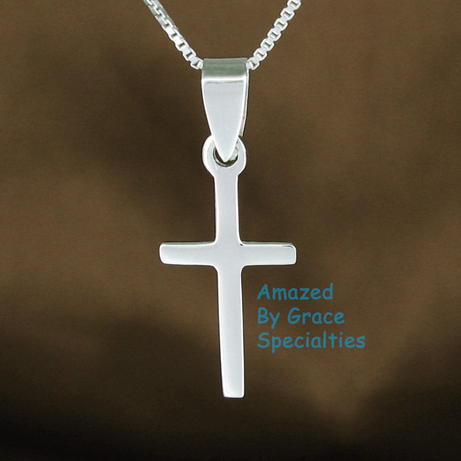 Small SOLID ‘925’ Cross Pendant – 12 Chain Choices – all NEW!
