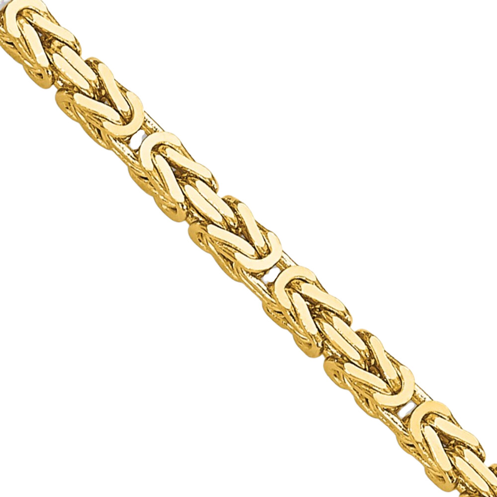 Byzantine Chain Necklaces – Solid 14K Yellow Gold and White Gold – 7″- 30″