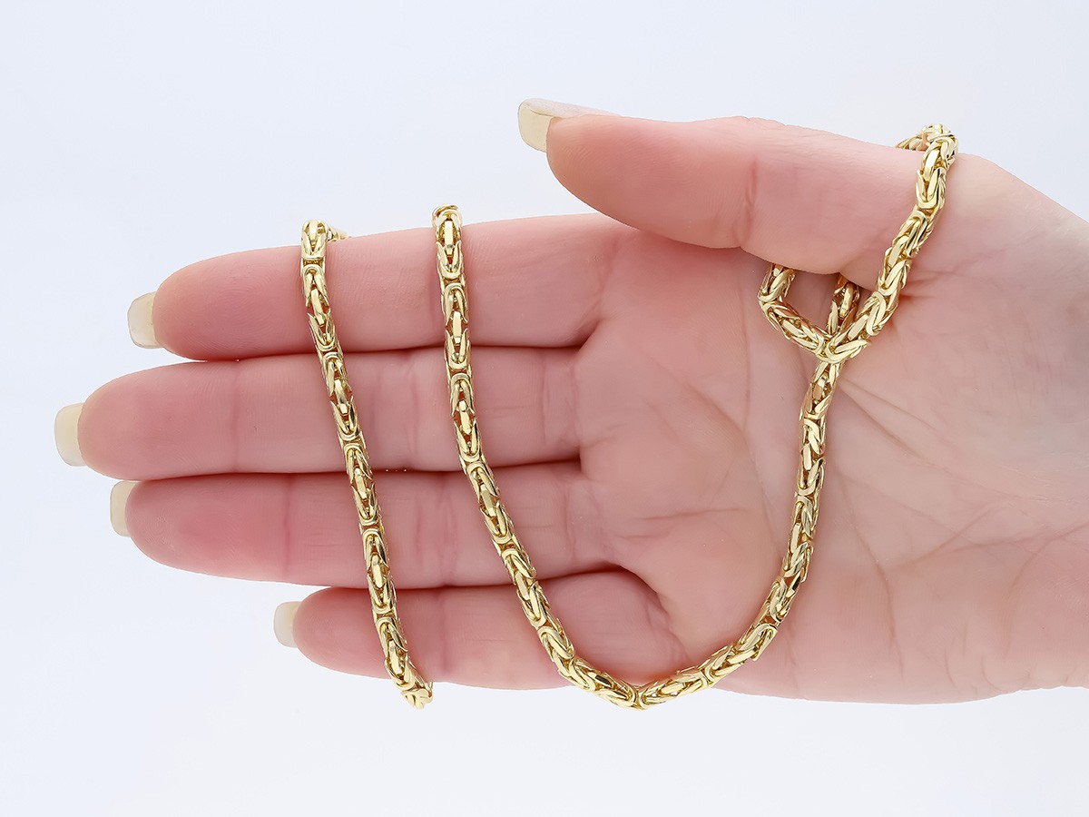 King Chain 585 Yellow Gold 14K 70cm 59.19 Grams Detail Jewelry Great Price