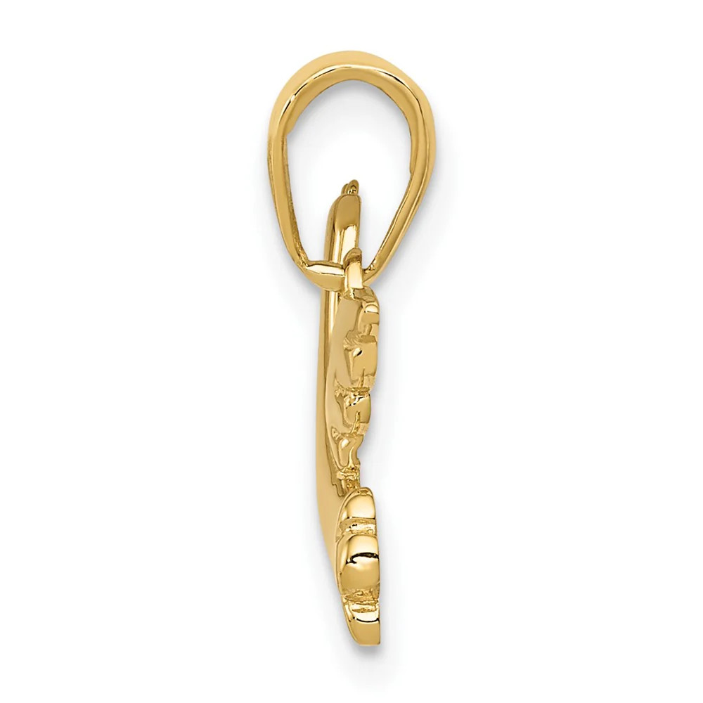 10K / 14K Yellow Gold Polished Dove Charm