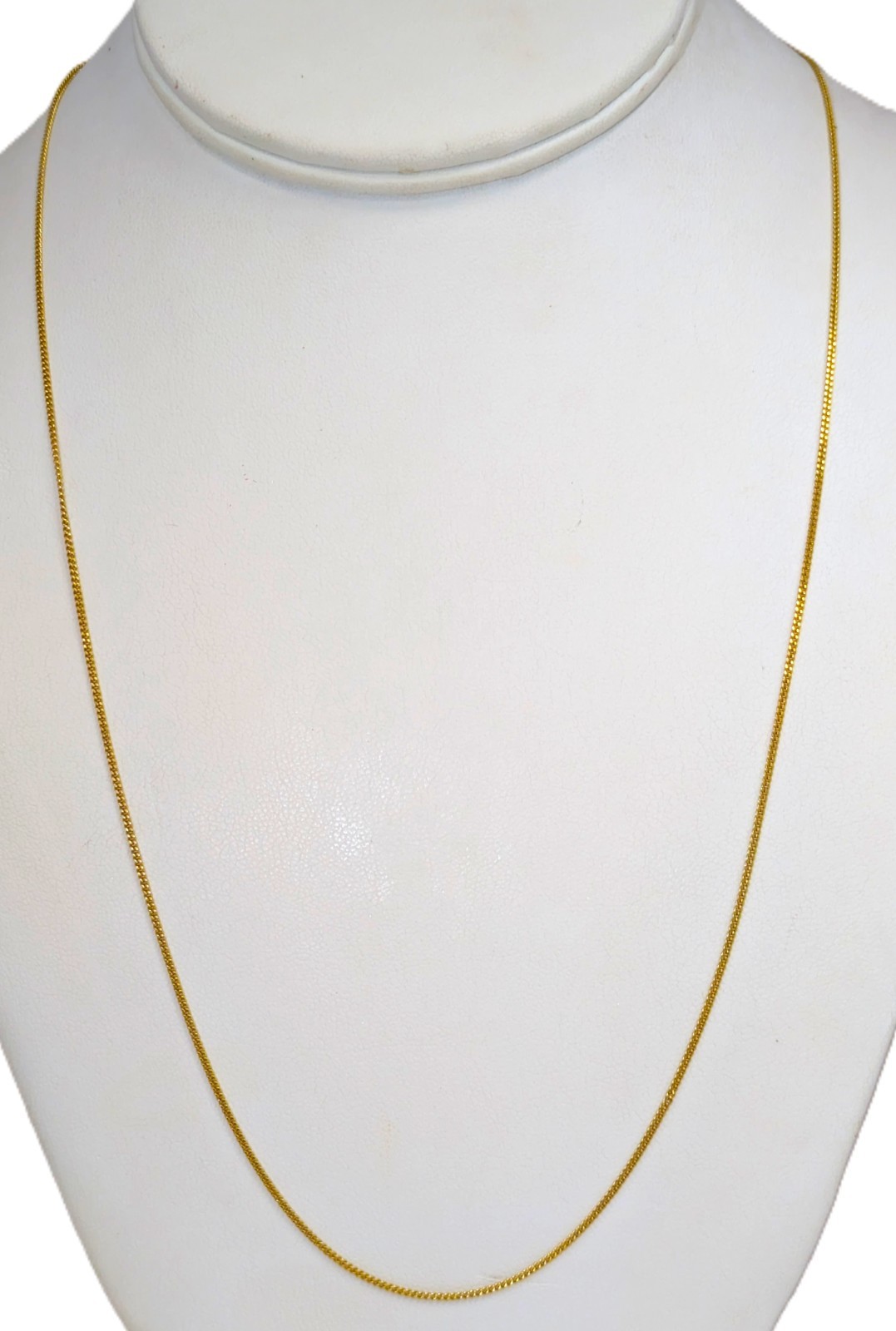 18K Gold Chain, 24” Long X 1/16”Wide