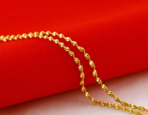 18k Gold Mens Womens 20″ Snake Link Chain Filled Over Sterling Silver Necklace