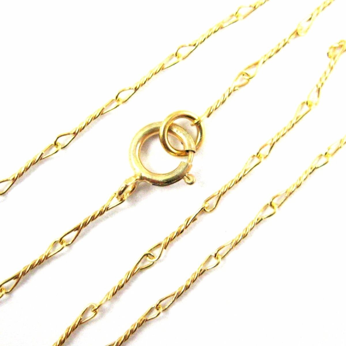 22K Gold plated over Sterling Silver Necklace 6.7mm Fancy Twisted Link (16″-36″)