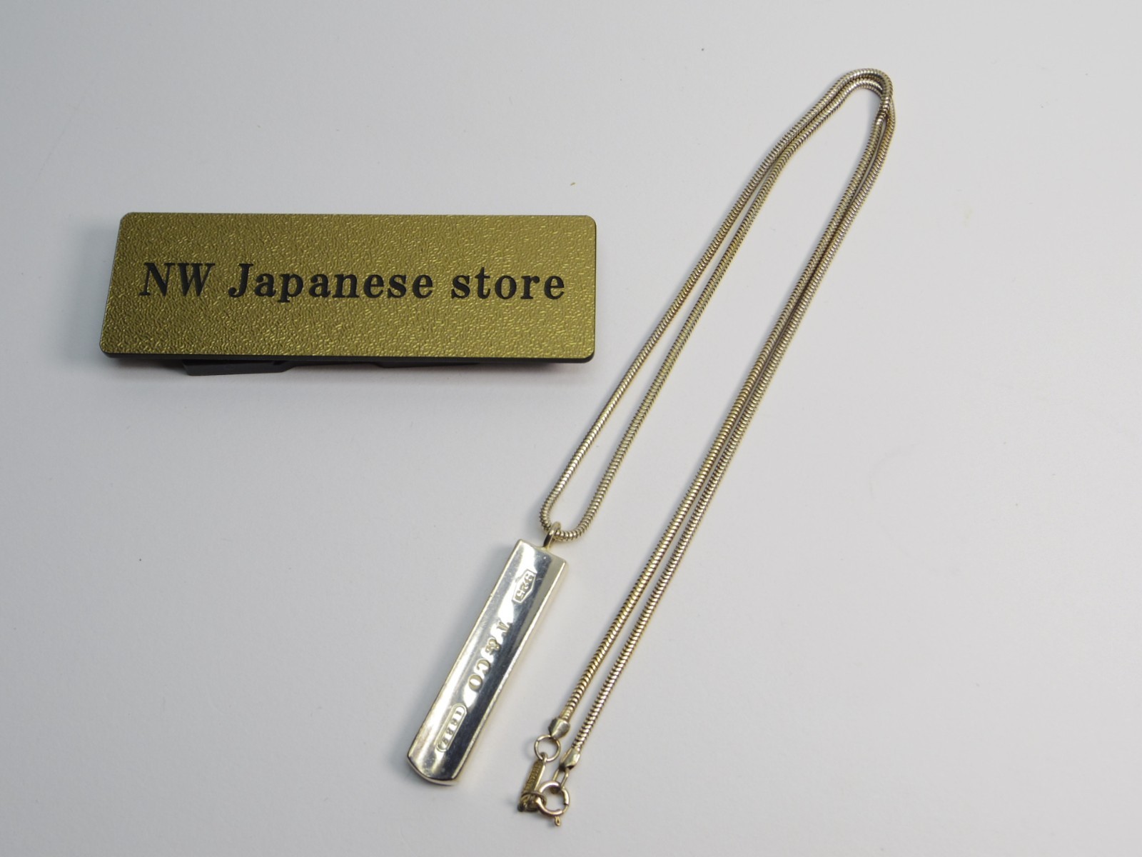 TIFFANY & Co. 1837 Bar Plate Pendant Necklace Chain Silver SV925 excellent