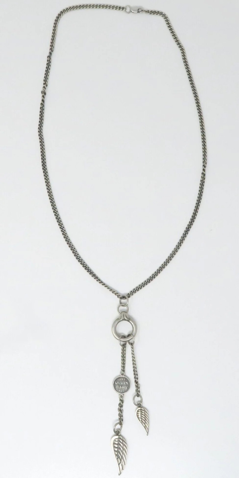 King & Queen Baby Sterling Silver Necklace 23.5″ 40.8g .925 29986