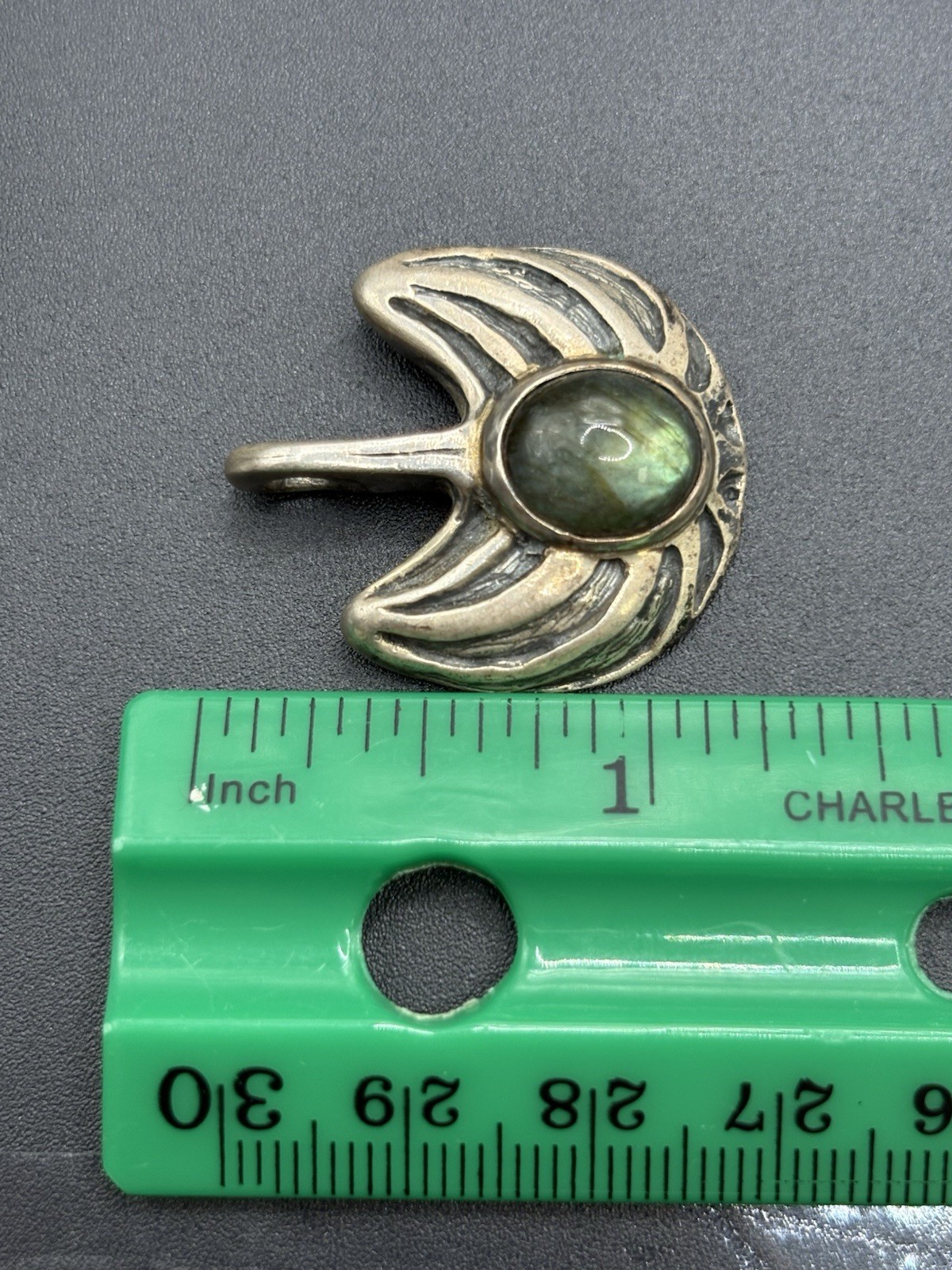Vintage Sterling Silver Labradorite Pendant 9 Grams C30