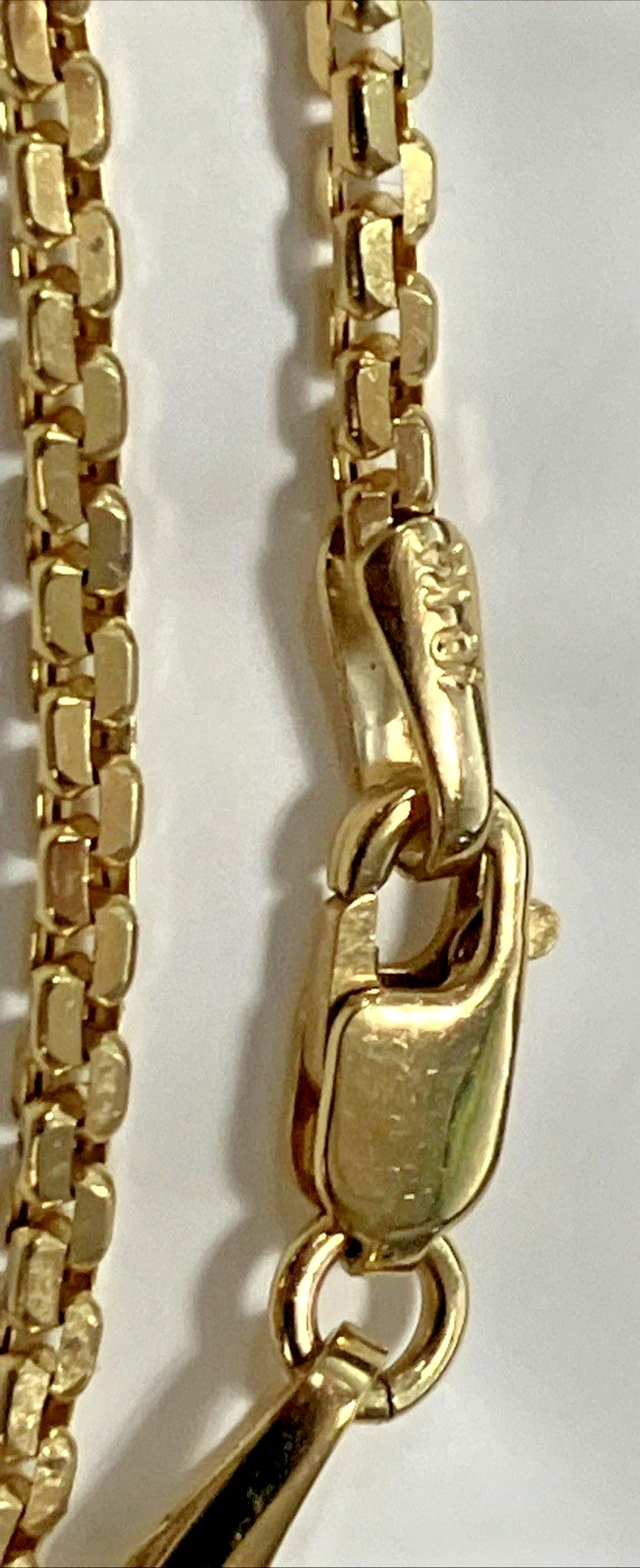 10k Real Gold Rounded Box Chain Semi-Solid 4.4Grams 1.9×1.5mm 22” Brand NWT 10K