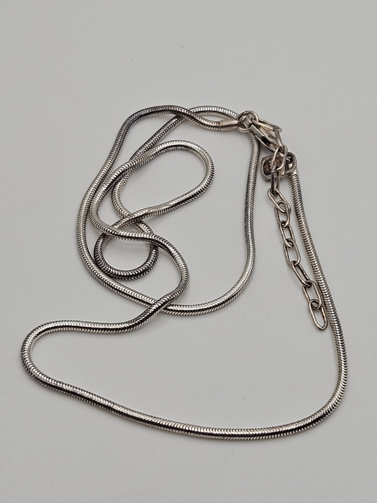 Vintage USA .999 Ultra Fine Silver Snake Chain Necklace