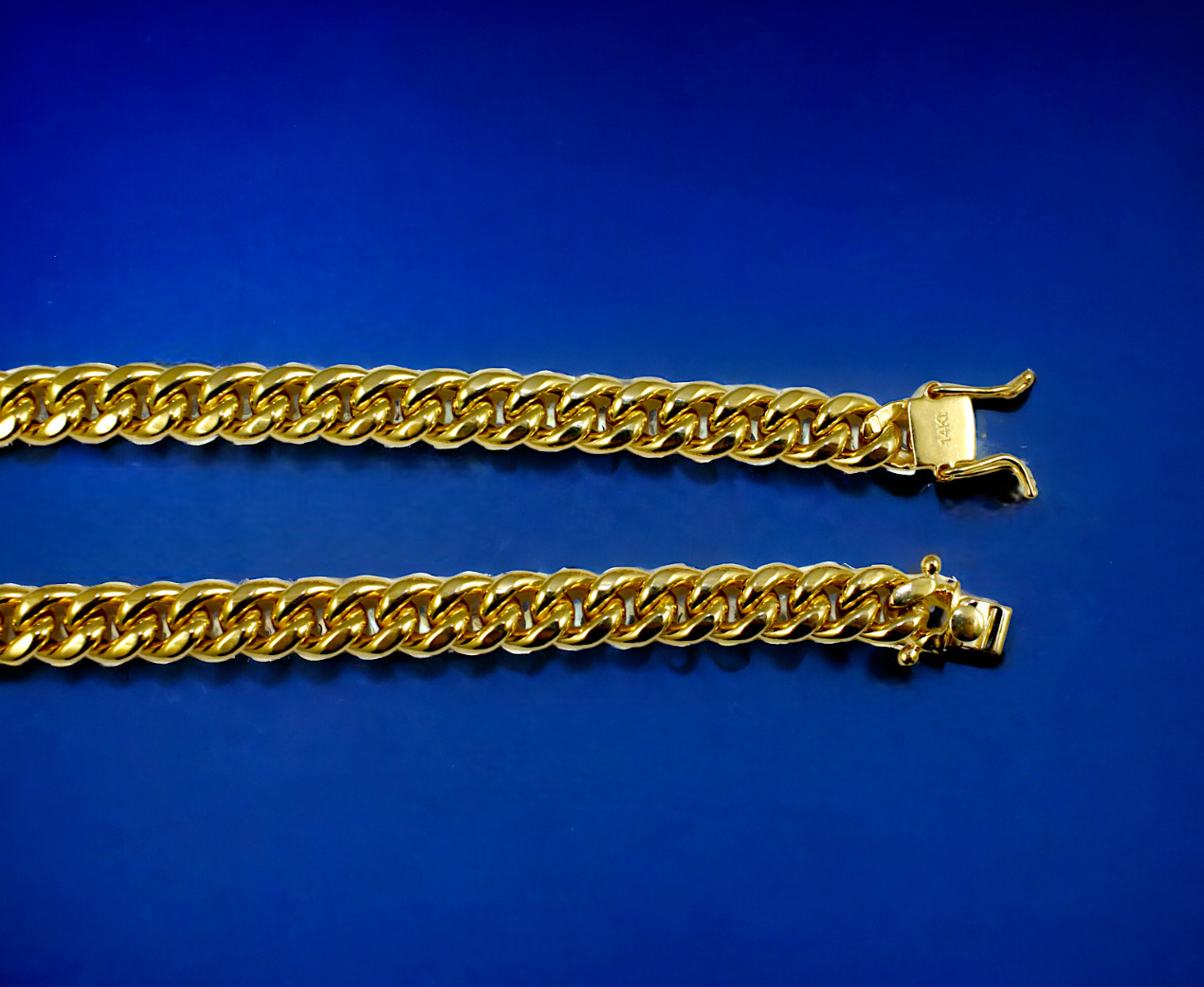 14K Yellow Gold 3mm-15mm Miami Cuban Link Chain Necklace All Sizes Real 16″-30″