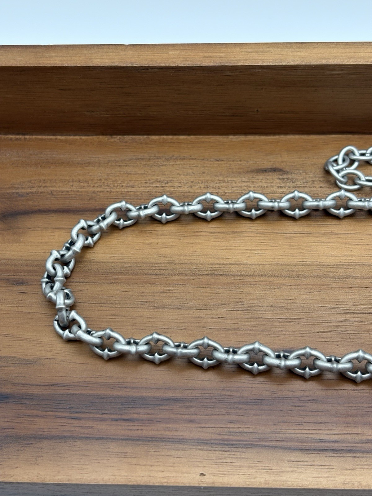 HEAVY SPIKE CHAIN STERLING SILVER 925 CABLE LINK NECKLACE 18+4 INCH 22 9MM 63.8G